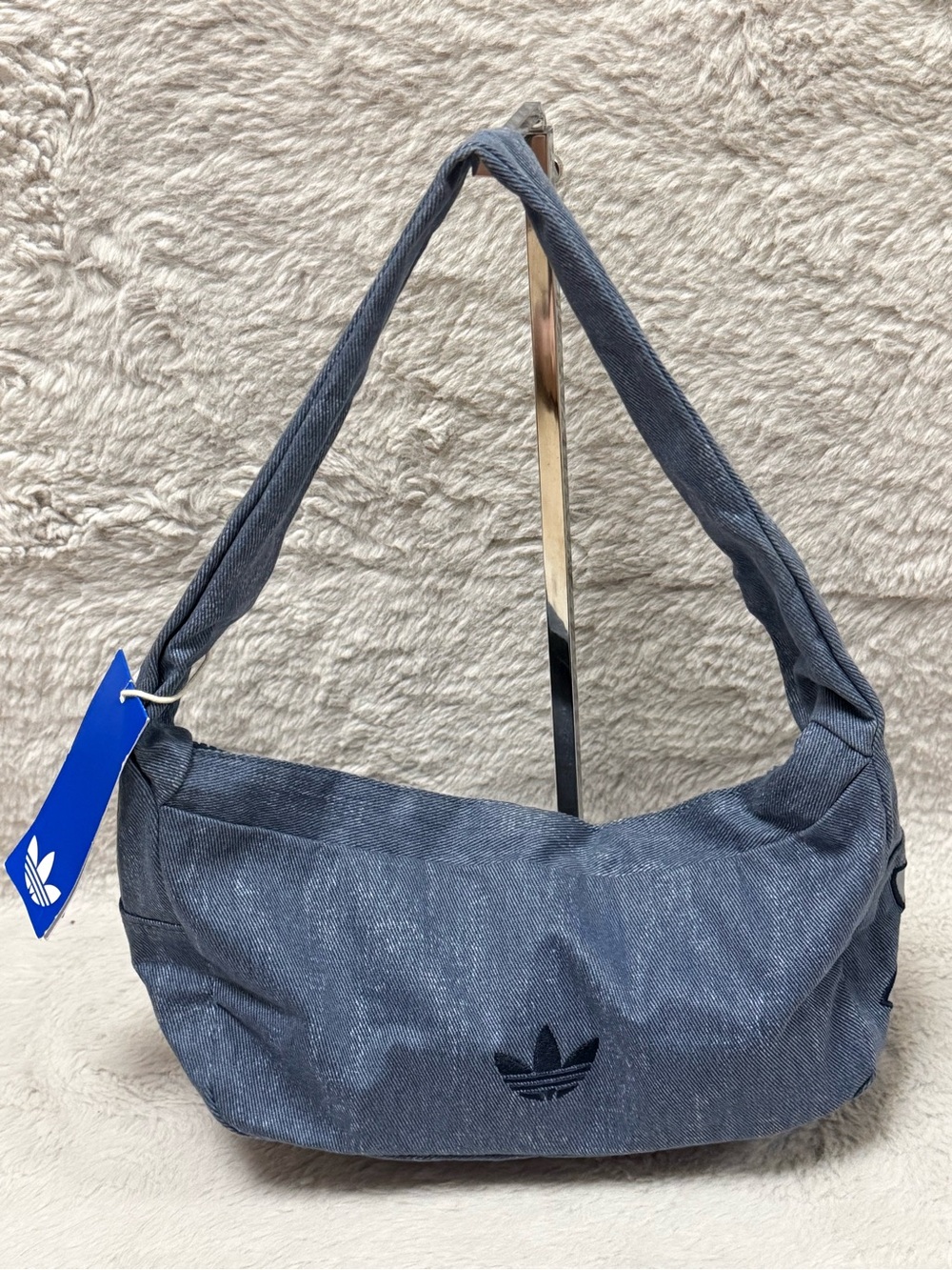 adidas Denim-Style Shoulder Bag in Blue